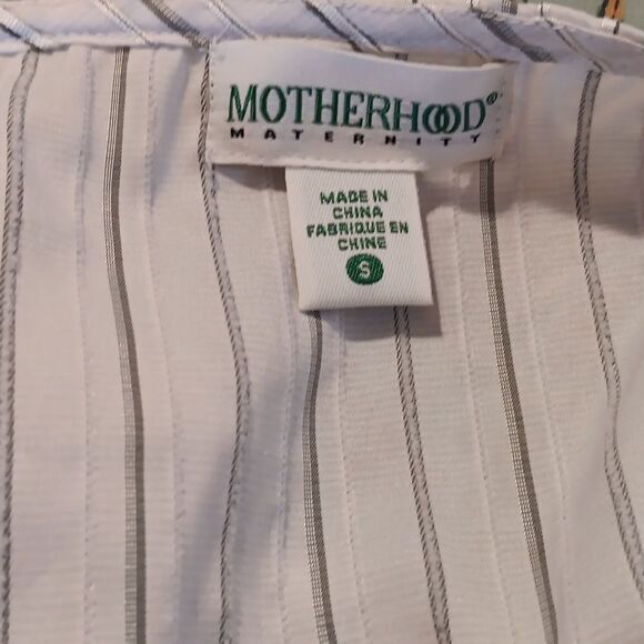 💐Host Pick💐Motherhood Maternity Cream Striped Dress - Picture 8 of 11